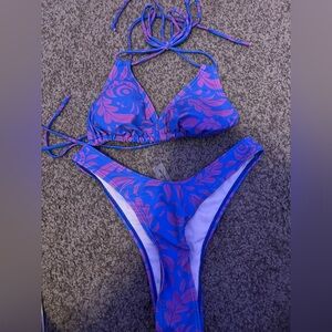SHEIN pink and blue bikini